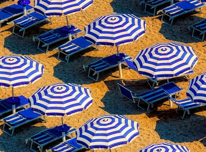 Beach Chairs and Umbrellas